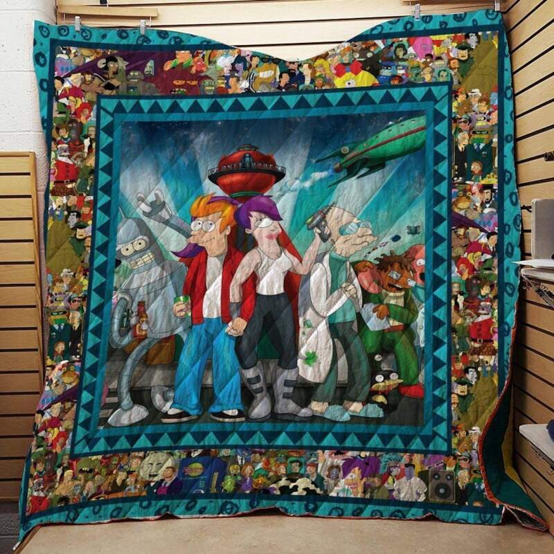 Futurama Quilt Blanket, Cozy Home Quilt